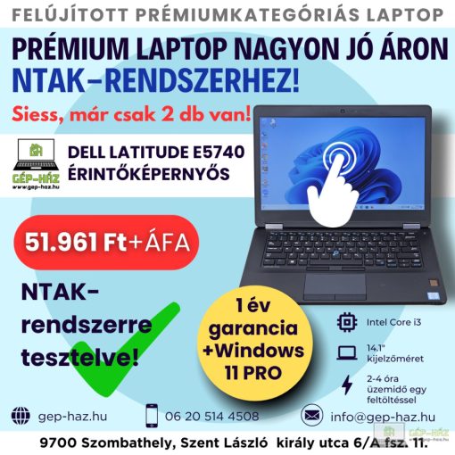 Dell Latitude E5470 Érintőképernyős