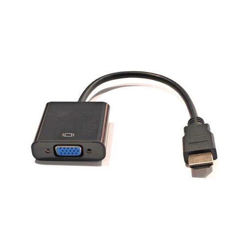HDMI to VGA 15cm átalakító kábel (Apa/Male to Anya/Female)
