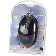 Titanium TM102K Raptor 3D USB optikai egér fekete