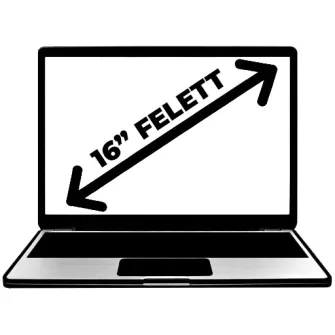 Laptop 16" felett